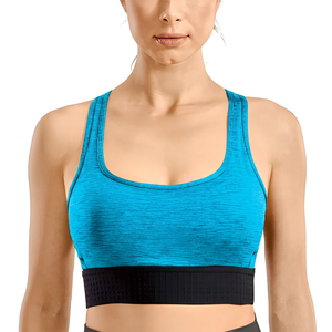 Soutien-gorge de sport violet pour femme avec haut d'entraînement noir - Product Image 3
