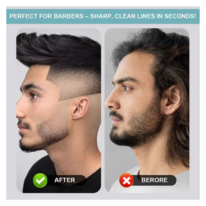 Tarjeta de mejora de la apariencia para barberos con indicadores de medición integrados, herramienta reutilizable para dar forma a la línea del cabello, plantilla para alinear la barba - Product Image 4
