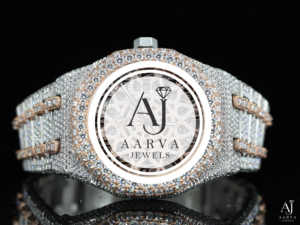 AARVA JEWELS นาฬิกากลไกหรูหรา 42 มม. สแตนเลสสตีลทรงกลม หน้าปัดคริสตัลแซฟไฟร์ หน้าปัดอนาล็อก ETA กลไกแบบพับได้ - Product Image 1