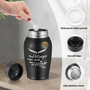 Decorative Metal Urn for Funeral <b>Memorial</b> Custom Color Metal Ashes Urn Engraved Brass <b>Memorial</b> Urn for Adults Wholesale - Product Image 3