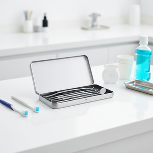 Kit d'examen dentaire en acier inoxydable pour usage professionnel : miroir de blanchiment dentaire, détartreur, pinces, instruments chirurgicaux de base - Product Image 4
