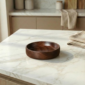 จานไม้วอลนัท ชามไม้ จานอาหารค่ำ ชามไม้สำหรับโต๊ะอาหาร - Product Image 2