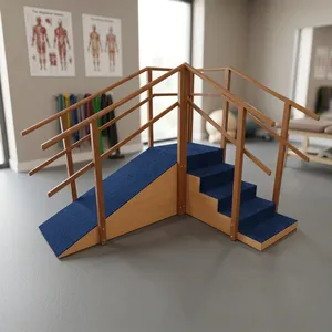 Escalera Fisioterapéutica de Esquina, Ahorra Espacio, Ayuda de Movilidad para Hospitales y Centros de Salud, para Entrenamiento de Marcha y Ejercicios de Fisioterapia - Product Image 6