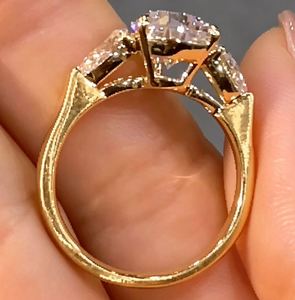High On Demand Moissanite <b>Diamond</b> <b>Ring</b> Fine Jewelry for Women with Comfortable Everyday Wear Available At Good Price - Product Image 3