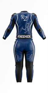 Traje de Motociclismo para Mujer, Homologado CE Nivel 2, Armadura de Cuero Vacuno/Canguro, Mono de 1 Pieza para Pista - Product Image 2