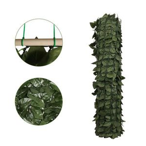 Recinzione Artificiale Tipo Foglia di Pesco 1M X 4M per Esterni, Pianta Artificiale Resistente per Decorazione Giardino - Product Image 4