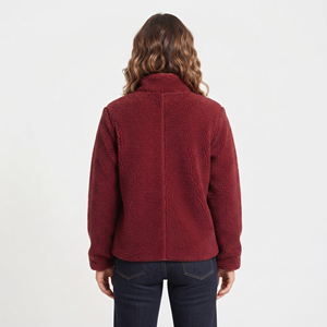 Veste polaire Sherpa zippée pour femme – Chaude et tendance pour l'hiver – Blouson polaire Sherpa haute performance pour femme - Product Image 5