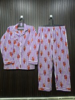 Ensemble de pyjama rayé pour femme avec imprimé homard, manches longues, boutons sur le devant, pantalon long jusqu'aux chevilles, en coton doux, tenue décontractée pour le printemps