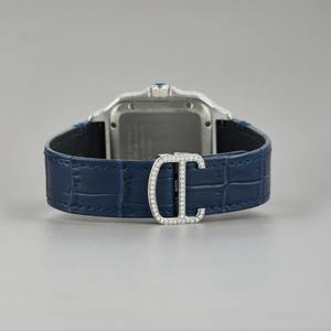 Iced Out <b>Diamond</b> Square Mechanical Movement Seiko Stainless Steel Strap Luxury <b>Watch</b> with Roman Numerals - Product Image 2