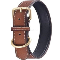 Collier de chien en cuir véritable fait à la main colliers de formation pour animaux de compagnie durables réglables pour chiens de taille moyenne Pitbull Labrador à bas prix