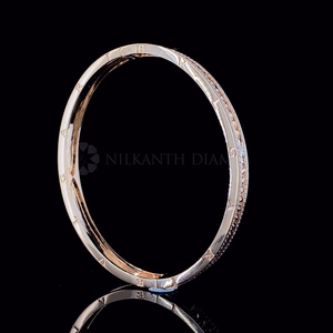 Bracelet élégant en diamant de laboratoire rond Zerol 10K 14K 18K Bracelet en ligne de serpent étincelant en or massif cadeau de luxe pour elle - Product Image 3