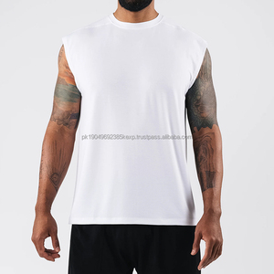 Camisetas Deportivas sin Mangas al por Mayor con Logotipo Personalizado, 63% Poliéster, 32% Rayón, 5% Elastano, Camisetas Atléticas Musculosas para Hombre - Product Image 1