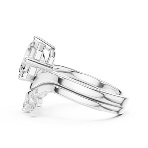 เครื่องประดับทองคำขาว 14k ดีไซน์ใหม่ มาพร้อมเพชรแล็บโกรว์ทรงมัลติคัท แหวนโรแมนติกสำหรับผู้หญิง มีจำหน่ายในราคาที่เข้าถึงได้ - Product Image 2