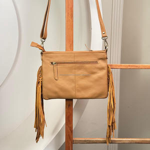 กระเป๋าหนังวัวสะพายข้างอเนกประสงค์สำหรับผู้หญิง, กระเป๋าหนังคาดตัวสะพายข้างทนทานจุของได้มาก - Product Image 5