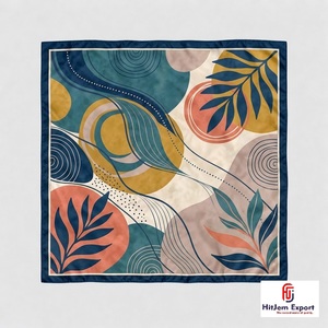 Écharpe carrée légère et douce pour femme, accessoires de mode au design élégant, faible MOQ, fabrication en gros OEM ODM, fournisseur personnalisé - Product Image 1