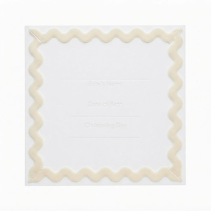 Ruban en velours 100% nylon crème ivoire 25 mm, résistant au rétrécissement, à bord ondulé, pour bouquets de mariée, boîtes de cadeaux de luxe, cadeaux pour bébés - Product Image 2