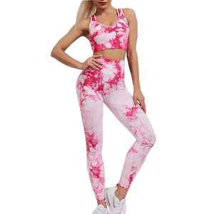 2026 Custom Sleeveless Workout Leggings Seamless Gym Fitness Sublimation Printed Yoga Set For <b>Women</b> - Product Image 1