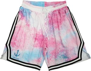 Shorts dégradés en maille pour hommes avec imprimé pieuvre et ancre, taille à cordon de serrage, shorts de sport décontractés - Product Image 2