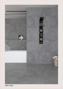 Azulejo de porcelana mate con grabado refinado de 60x60 cm, desarrollado para proporcionar un equilibrio texturizado en capas y una resistencia confiable para el suelo. - Product Image 3
