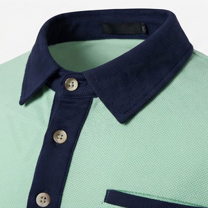 Camisa Polo de Oficina para Hombre de Tela de Poliéster de Alta Calidad con Bolsillo, Mangas Cortas, Estilo Casual, Ropa de Verano, Transpirable - Product Image 4