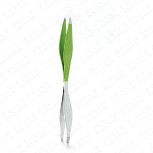 Premium Stainless Steel Double Ended Eyebrow Tweezers Silver Slanted Pointed Tip Custom Logo OEM Beauty <b>Tool</b> - Product Image 3