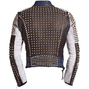 Diseñada para brindar comodidad y estilo, esta chaqueta de cuero para hombre presenta una tela resistente y un acabado moderno y elegante. - Product Image 3