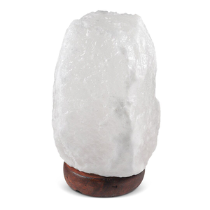 Lámpara de Sal del Himalaya Blanca de Primera Calidad, Lámpara de Cristal Natural para Decoración de Dormitorio y Sala de Estar, Brillo Relajante, Bienestar - Product Image 4