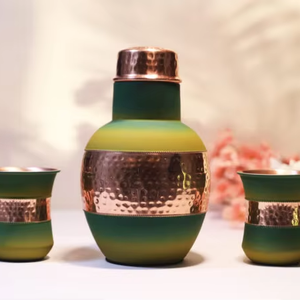 Botella de Agua Deportiva de Cobre Puro al 99% de Alta Calidad, Ecológica, Anticorrosiva, de 1000 ml, con Tapa, para Gimnasio, en Oferta - Product Image 1