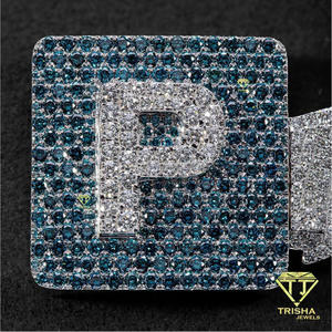 จี้เพชรคุณภาพสูง Trisha Jewels แบบสั่งทำพิเศษ สร้อยคอจี้รูปตัวอักษร สไตล์ฮิปฮอป ประดับเพชรโมอิสซาไนต์ GIA พร้อมโลโก้ส่วนตัว - Product Image 3