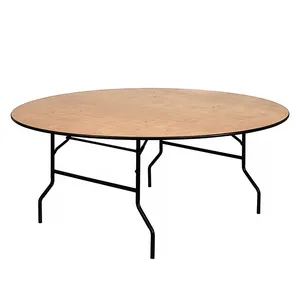 Wood Round Banquet Folding Table For Wedding Events Party Kitchen For Rental Wholesale