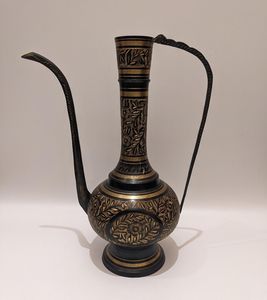 Elegant Brass Surahi Handmade Decorative Vessel For Living Room <b>Shelf</b> Styling And Ethnic Interior Accent - Product Image 3