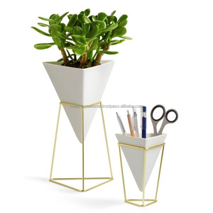 Support de plante or décor à la maison moderne milieu du siècle présentoir support en fer forgé intérieur Pot de fleur support de plante en métal - Product Image 5
