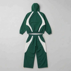 Ensemble de survêtement coupe-vent en nylon surdimensionné pour homme avec logo personnalisé, demi-zip, tenue de sport, vêtements de sport, design 2 en 1, léger - Product Image 3