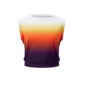 Top corto de mujer de diseñador personalizado camiseta elegante camisetas sin mangas - Product Image 1