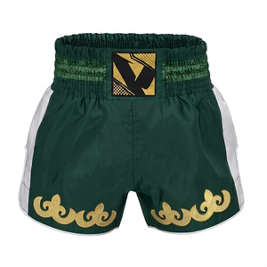Shorts de Muay Thai con Diseño Híbrido y Estampado por Sublimación Personalizado, Incluye Etiquetado de Marca Privada y Secado Rápido Flexible - Product Image 1