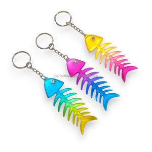 Porte-clés PS imprimé UV durable en gros avec des souvenirs sur le thème des poissons de l'océan - Product Image 1