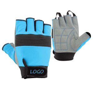 Polyester Half <b>Finger</b> Weight Lifting Gym Gloves-Lightweight Adjustable Wrist <b>Strap</b> with Hand Grips for Unisex Gym Gloves - Product Image 1
