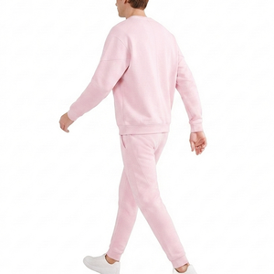 Mens Crew Neck Tracksuit Plain Blank Custom Printing Clothing Mens Crew Neck Tracksuit Brushed Fleece Winter Sportswear <b>Set</b> - Product Image 5