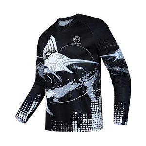 Camiseta de Pesca para Hombre, Cómoda, con Logotipo Personalizado, 100% Poliéster, de Secado Rápido, para Uso en Verano - Product Image 1