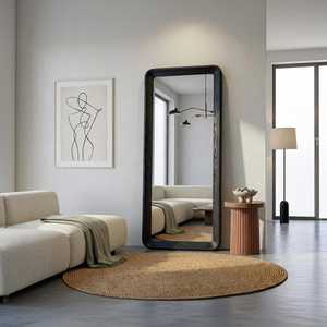 Handcrafted Modern Eco-Friendly Wooden <b>Rectangular</b> Framed Decorative Accent Wall <b>Mirror</b> for Bedroom Living Room Hallway Entryway - Product Image 5