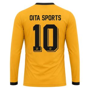 Camiseta de Fútbol Amarilla y Negra de Manga Larga para Adultos y Niños, Uniforme Deportivo Cómodo para Entrenamiento y Partido - Product Image 2
