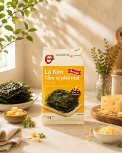 Korean Cheese Roasted <b>Seaweed</b> <b>Snack</b> 5g × 3 Packs Wholesale O'food | Seasoned Laver - Cheese Flavor | Ready To Eat Food - Product Image 2
