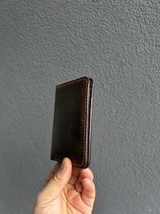 Porte-cartes en cuir véritable fait main avec logo et couleurs personnalisés, étui de poche fin et portable pour cartes de crédit RFID, mini portefeuille de luxe LCH-0220 - Product Image 2