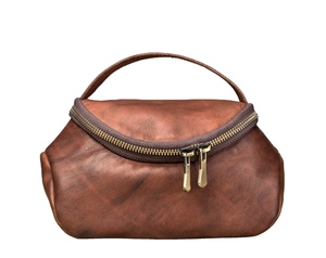 Bolsa de Cuero para Cosméticos, Impermeable, con Cierre, Portátil, Ligera, Estilo Vintage, para Viajes, Almacenamiento de Maquillaje para Mujer - Product Image 1