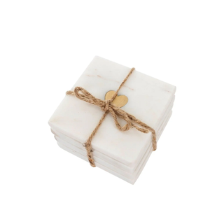 Ensemble de sous-verres en marbre finition luxe, écologiques, durables, lavables, en pierre naturelle, style moderne pour la maison - Product Image 5