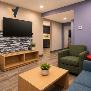 Meubles d'hôtel modernes en MDF/HPL Garner Inn, fabriqués par un exportateur vietnamien, conçus pour la rénovation et les nouveaux projets hôteliers - Product Image 1