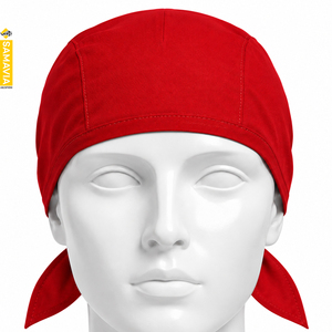 Gorro Quirúrgico Rojo SAMAVIA, Ajustable con Lazos Traseros, Accesorio Médico para Uniformes de Salud, para las Cuatro Estaciones - Product Image 1