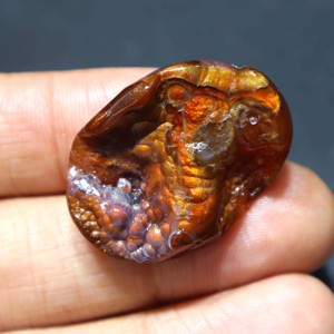 Brown Orange Fire Agate Druzy Cabochon Natural Fire Agate Druzy Stone Handmade Healing Crystal Fire Agate Jewelry Making - Product Image 1