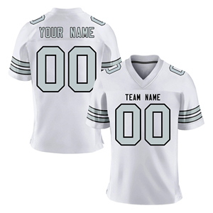 Custom American Football Jersey V-Neck Short Sleeve Sublimated Mesh 100% Polyester Breathable Moisture Wicking Fitted Team <b>Name</b> - Product Image 4
