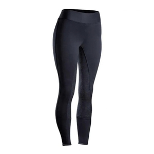 Pantalons de cyclisme pour femmes à taille haute et longueur intégrale avec bande latérale, extensibles dans quatre directions, en tricot de spandex et nylon - Product Image 3